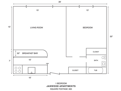 1BR Floorplan